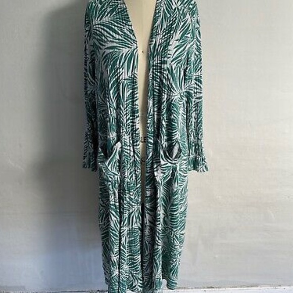 Palm Leaf Open front Kimono